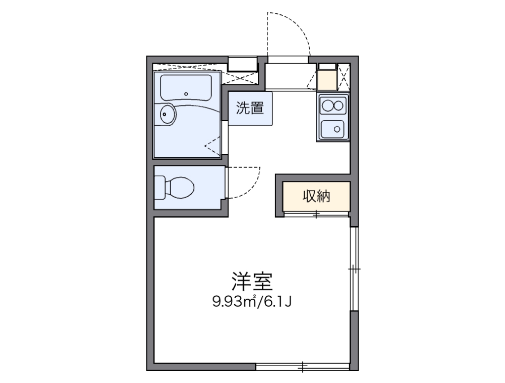 レオパレスジュネス清水ヶ丘 201号室 間取り