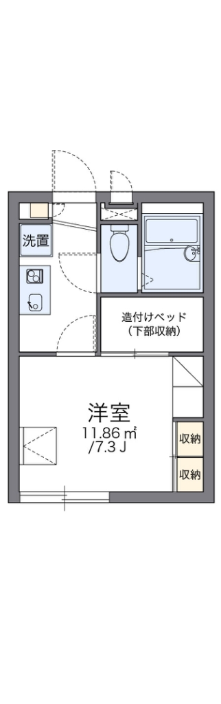 レオパレスＬｕｍｉｅｒｅ 202号室 間取り