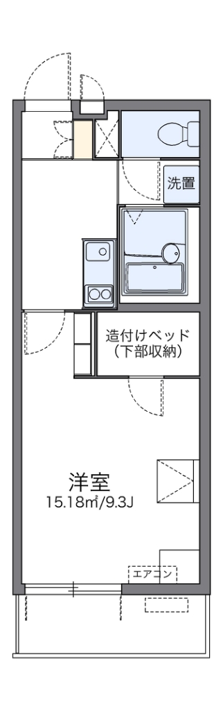 レオパレスソレーユⅢ 305号室 間取り