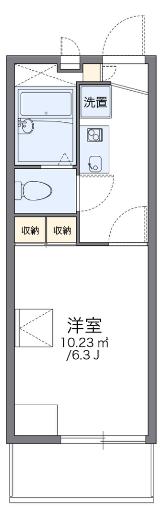 レオパレス紅花 204号室 間取り