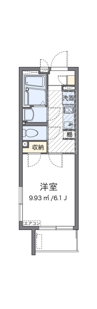 クレイノパークピア火宮 301号室 間取り