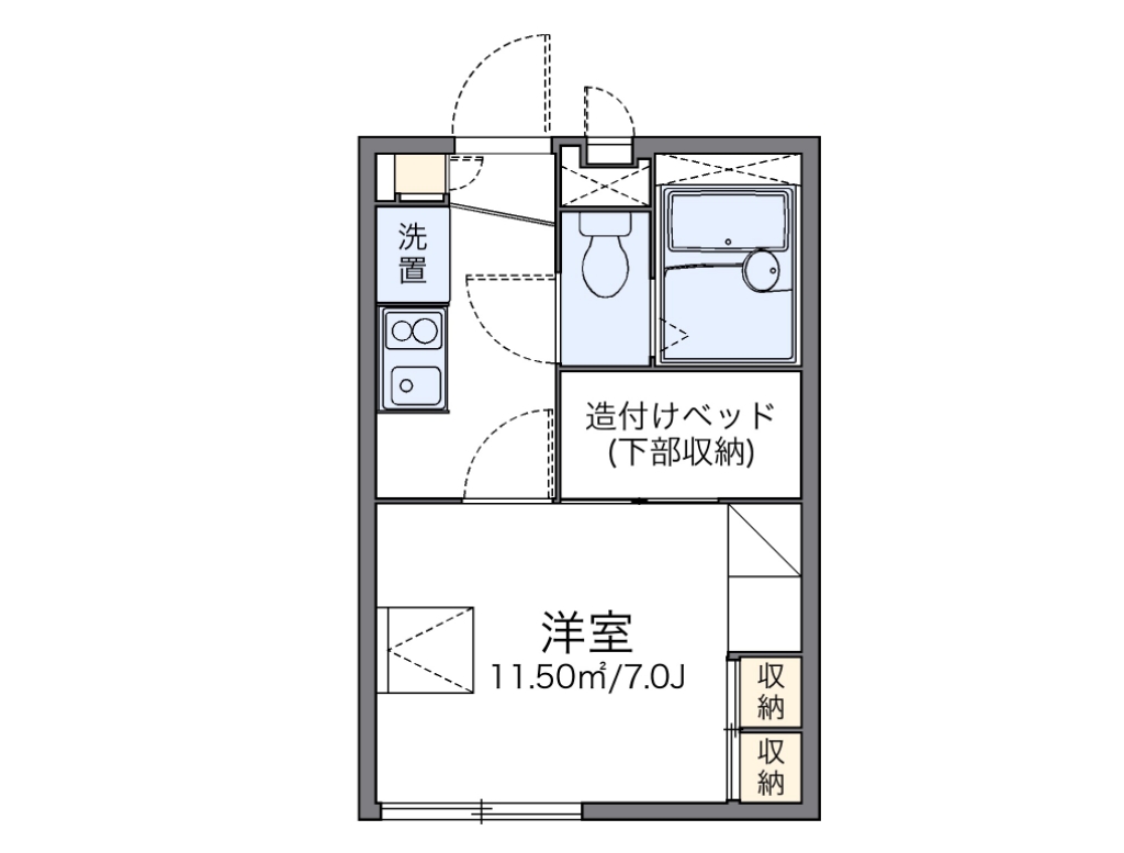 レオパレスコーポリッチⅡ 203号室 間取り