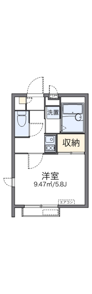 レオパレス羽根木 201号室 間取り