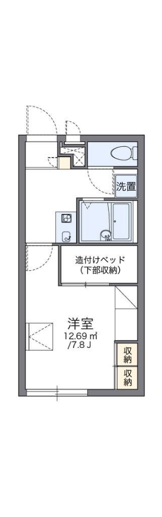 レオパレスセブンテン 108号室 間取り