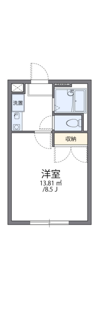 レオパレスベルヴィル湘南 103号室 間取り