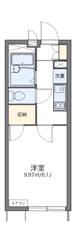 レオパレスジードルンク 108号室 間取り