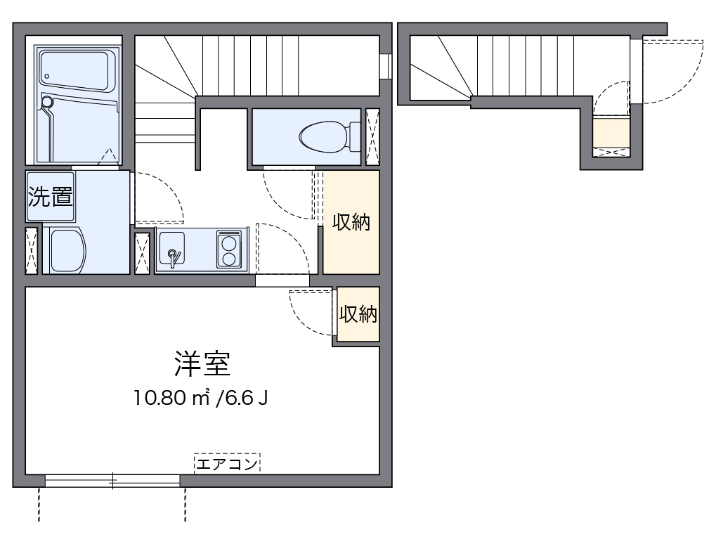 クレイノ藤 201号室 間取り