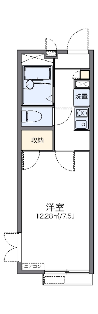 レオパレスグレシア 204号室 間取り