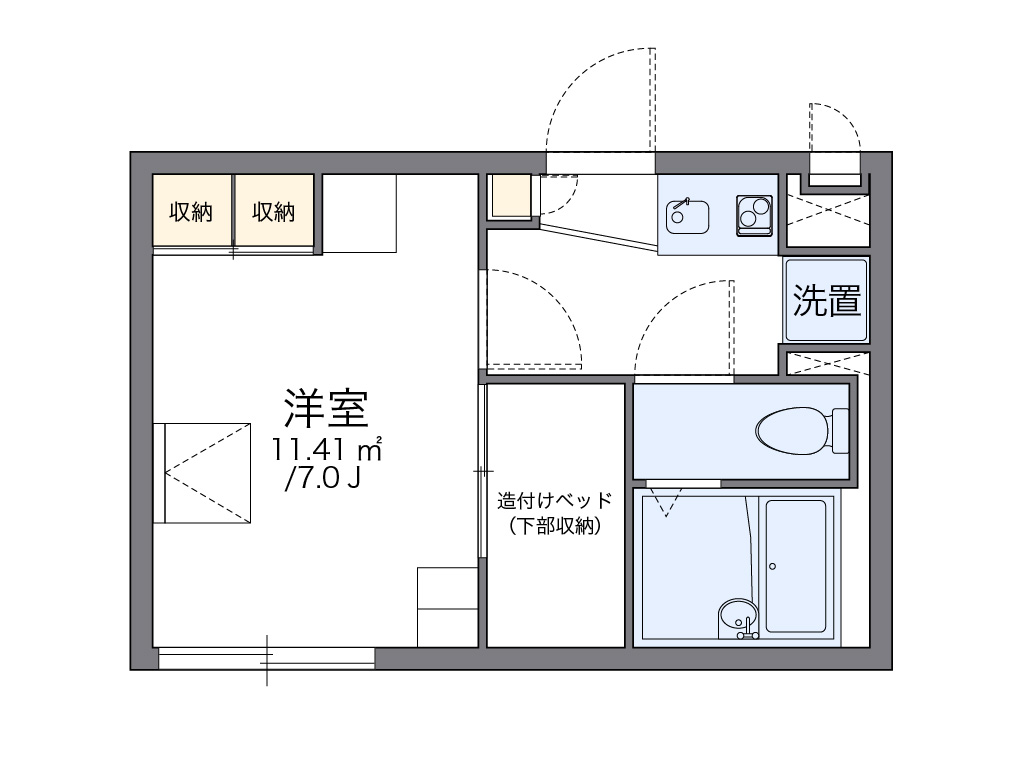 レオパレス桜花Ａ 203号室 間取り