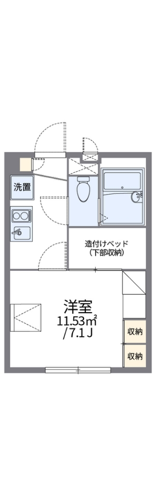 レオパレスシナーラ 101号室 間取り