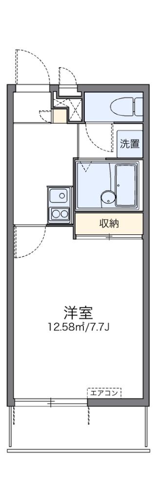レオパレス忠 302号室 間取り
