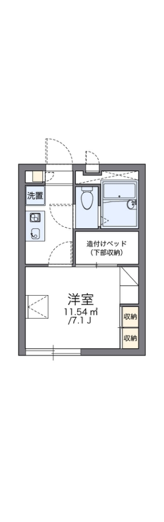 レオパレスシャンブル壱番館 105号室 間取り