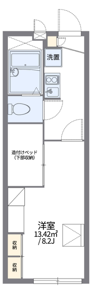 レオパレススカイクレイン 203号室 間取り