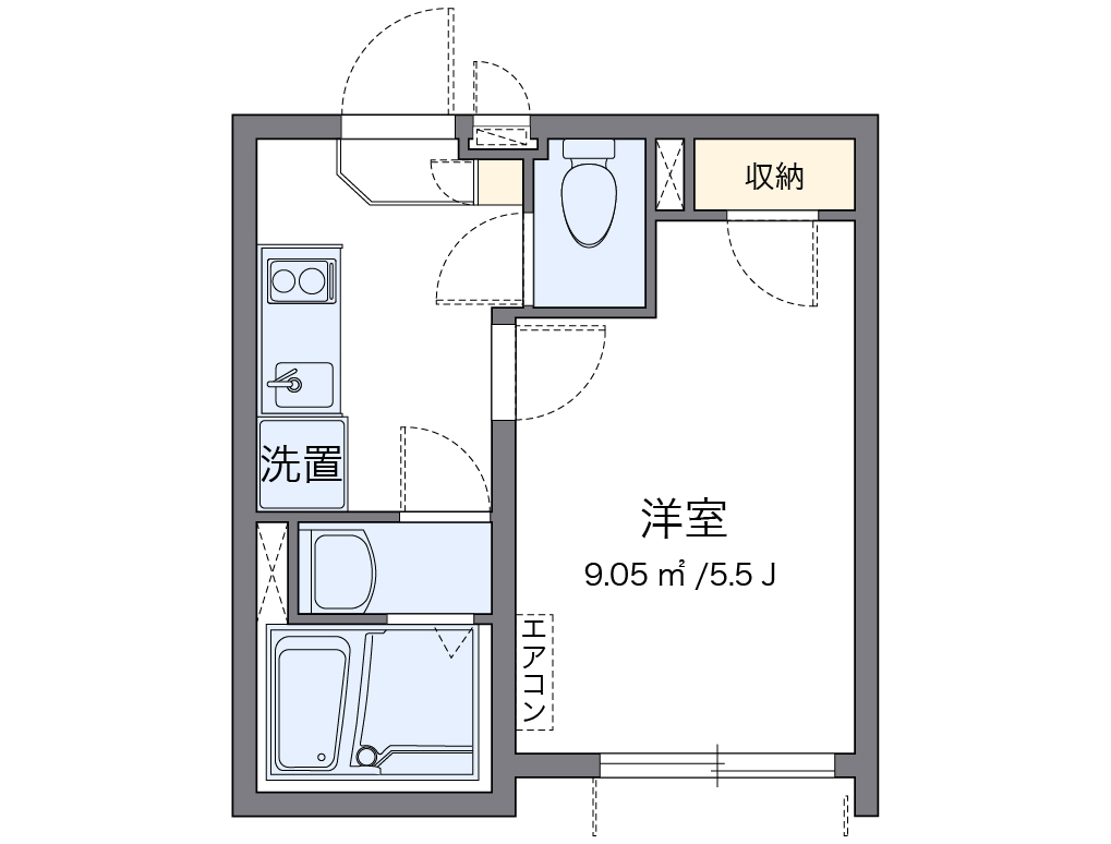 クレイノ東新宿 203号室 間取り