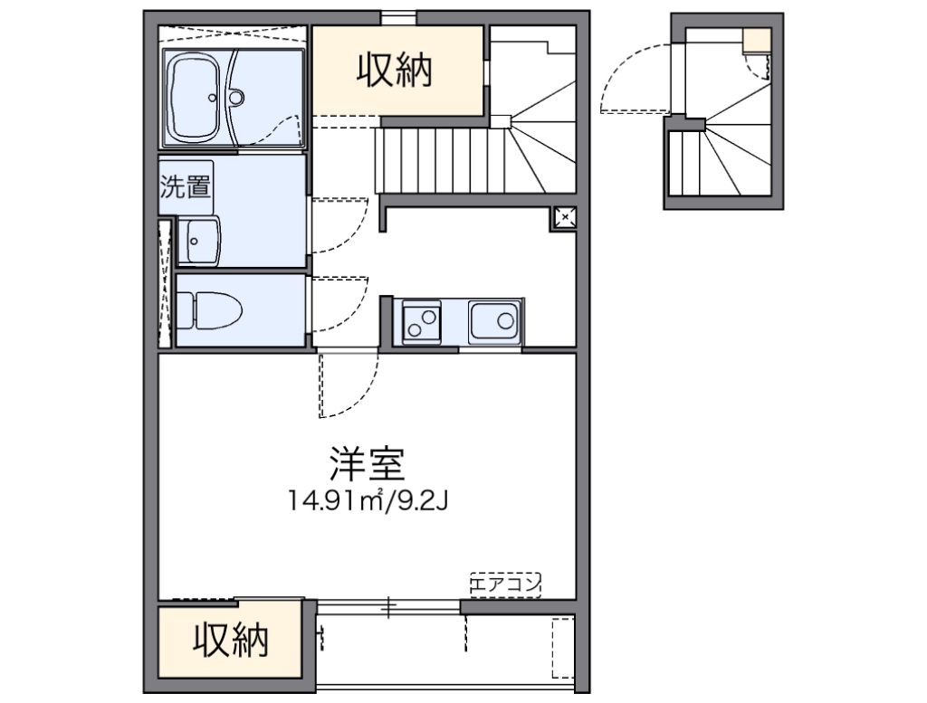 レオネクストルーチェ 205号室 間取り