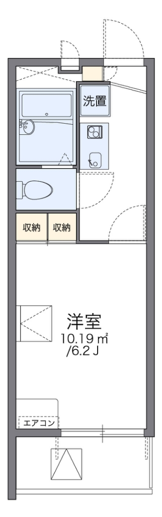 レオパレスエルソル 304号室 間取り