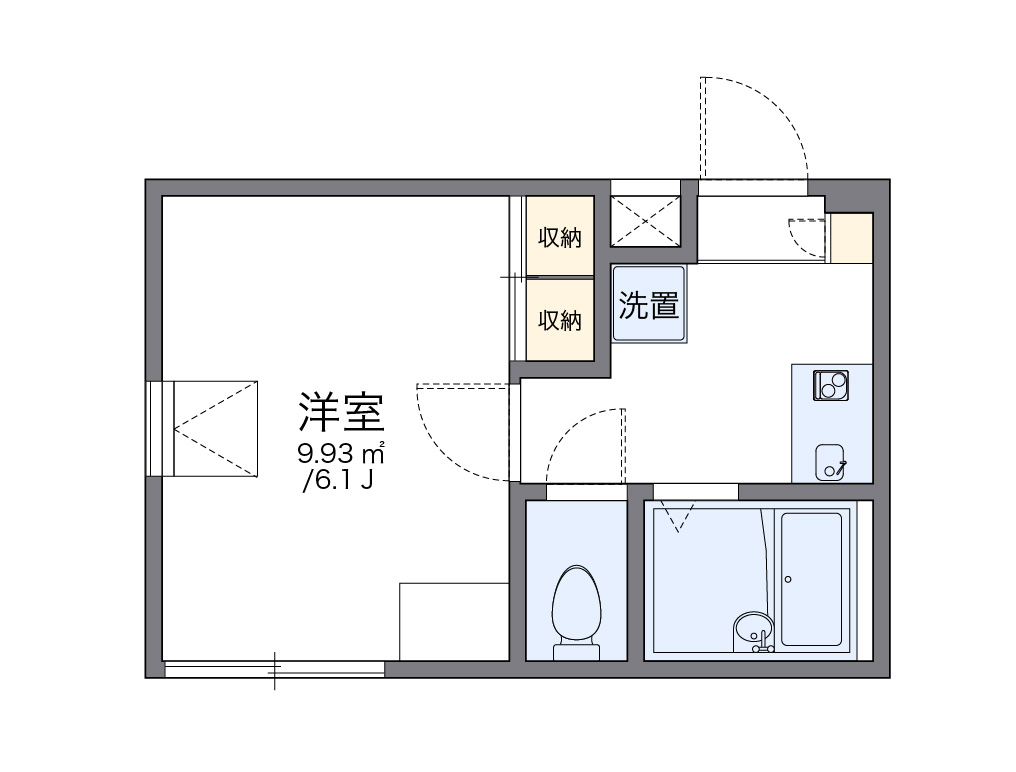 レオパレスヌベールヴィル 105号室 間取り