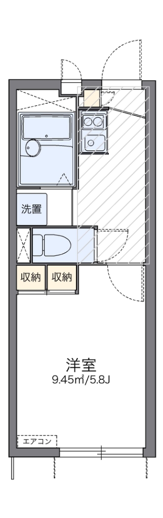レオパレス追浜 103号室 間取り