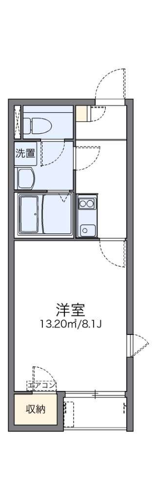 レオネクストパークサイド 204号室 間取り