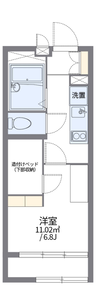 レオパレスルミエール西台 103号室 間取り