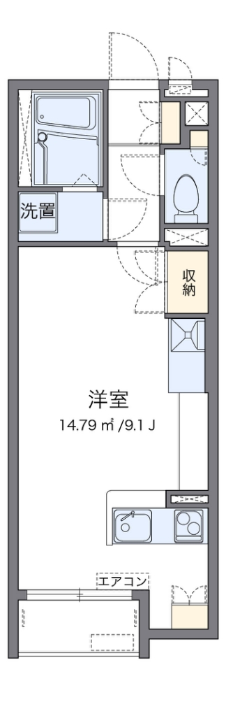 レオネクストなかた 103号室 間取り