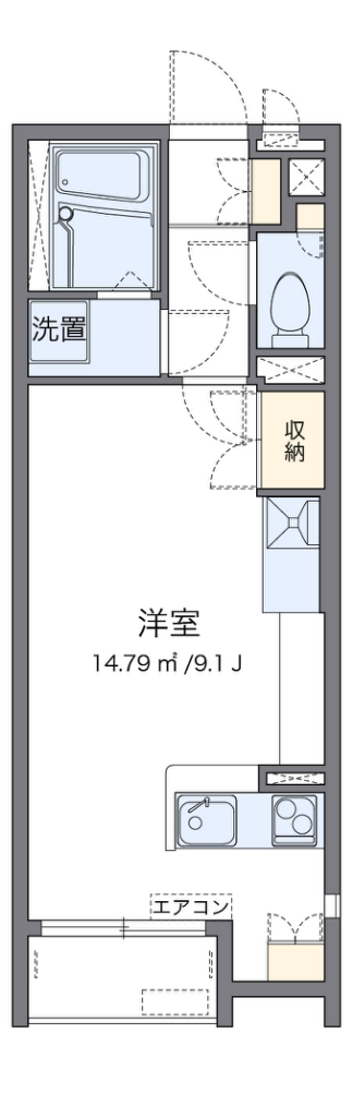 レオネクストなかた 201号室 間取り