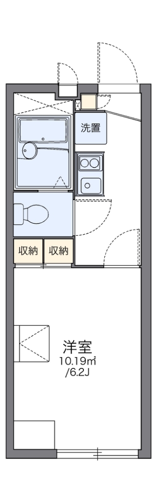 レオパレスＦＫⅡ 116号室 間取り