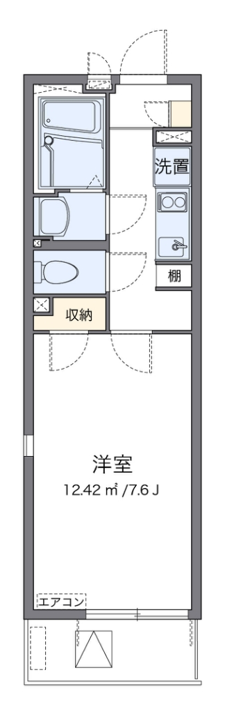 クレイノＭＥＭＯＲＹ 202号室 間取り