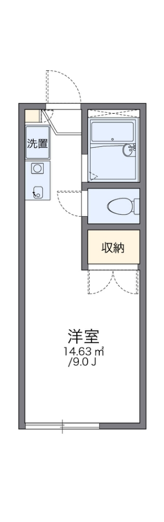 レオパレスグリーングラス 204号室 間取り