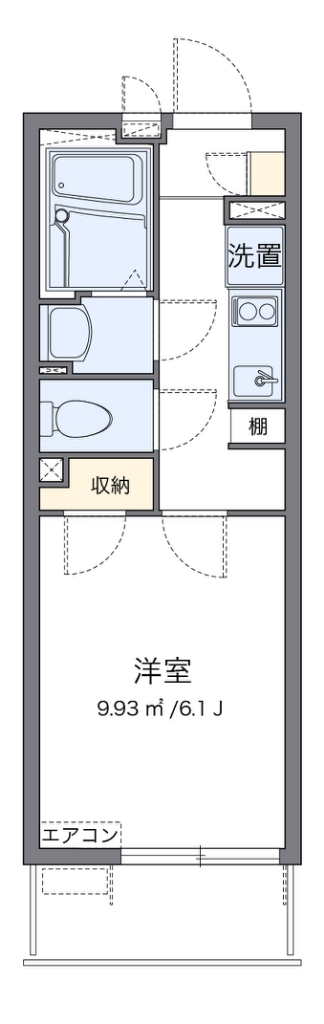 クレイノシャトレー栗木 205号室 間取り