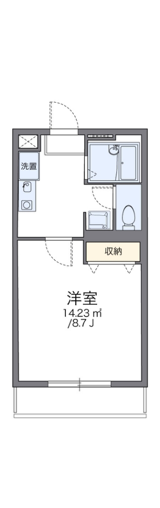 レオパレス柿ノ木 204号室 間取り
