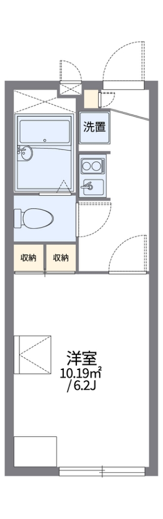 レオパレスさつきⅡ 101号室 間取り