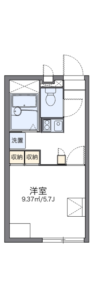 レオパレスイーストⅡ 206号室 間取り
