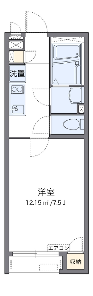 クレイノサンフィットハイム日進 104号室 間取り