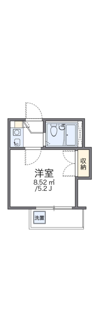 レオパレス落合 203号室 間取り