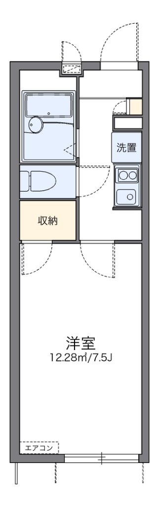 レオパレスｓｋｙ 105号室 間取り