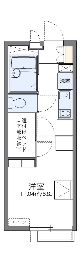レオパレスアイリス 204号室 間取り