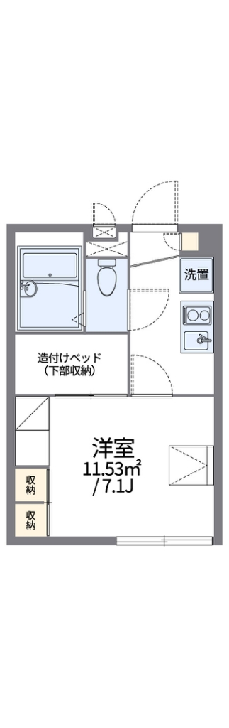 レオパレスシェル弐番館 201号室 間取り