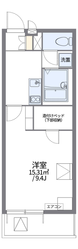 レオパレスアゼリアパーク 310号室 間取り