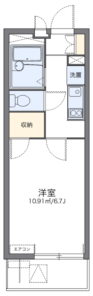 レオパレススマイルハウスＫ＆Ｋ 105号室 間取り