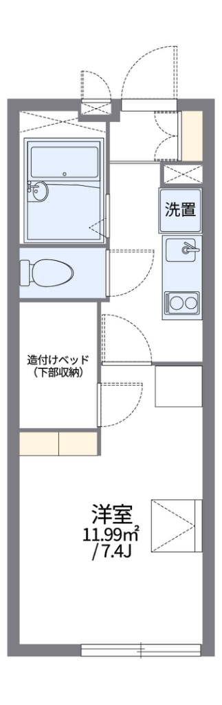 レオパレスクイント 203号室 間取り