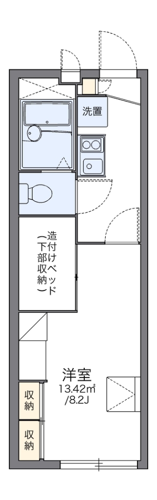 レオパレスＡＤＶＡＮＣＥ 201号室 間取り