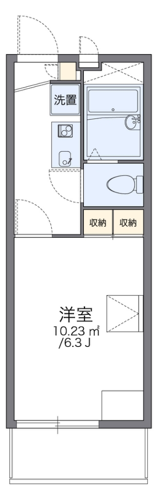 レオパレス山都 106号室 間取り