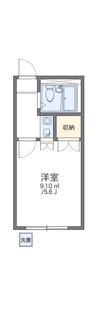 レオパレスフォンテーヌ 102号室 間取り