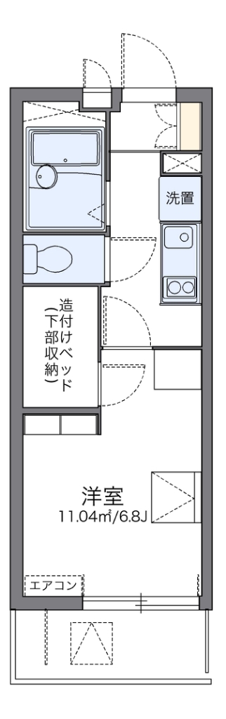 レオパレス岸町 214号室 間取り