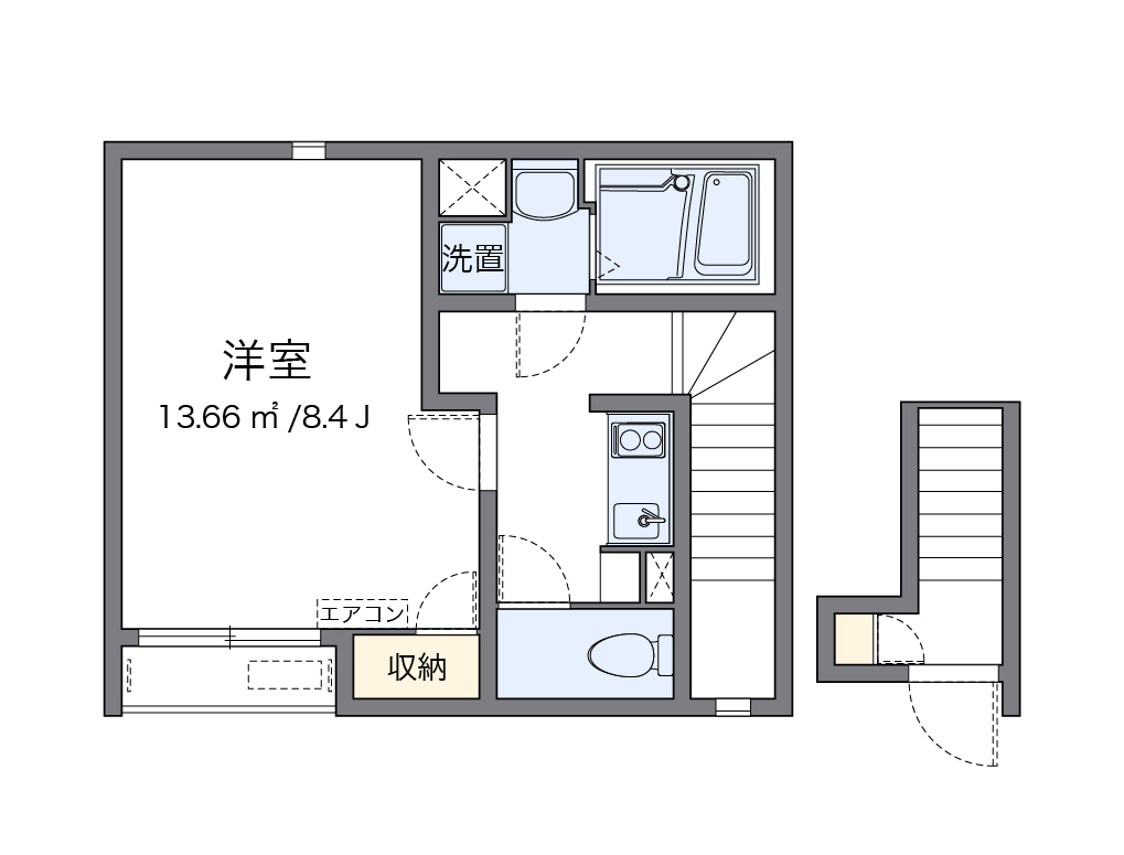 クレイノまほろば２１ 202号室 間取り