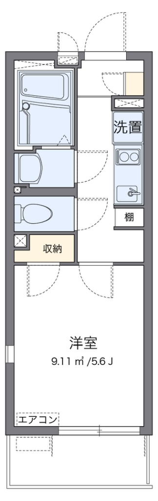 クレイノコラットⅡ 201号室 間取り