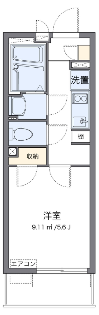 クレイノコラットⅡ 202号室 間取り