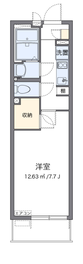 クレイノサニープレイス宮前平Ｌ 102号室 間取り