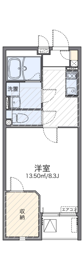 レオネクストコンフォルタグラン 305号室 間取り
